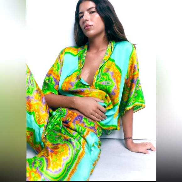 Zara flowy printed blouse - Picture 11 of 12